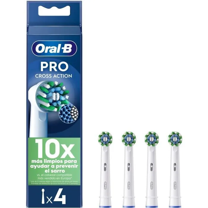 Cabezales de Cepillo de Dientes Eléctricos Oral-b Cross Action Pro 4 Piezas - Venta Internacional