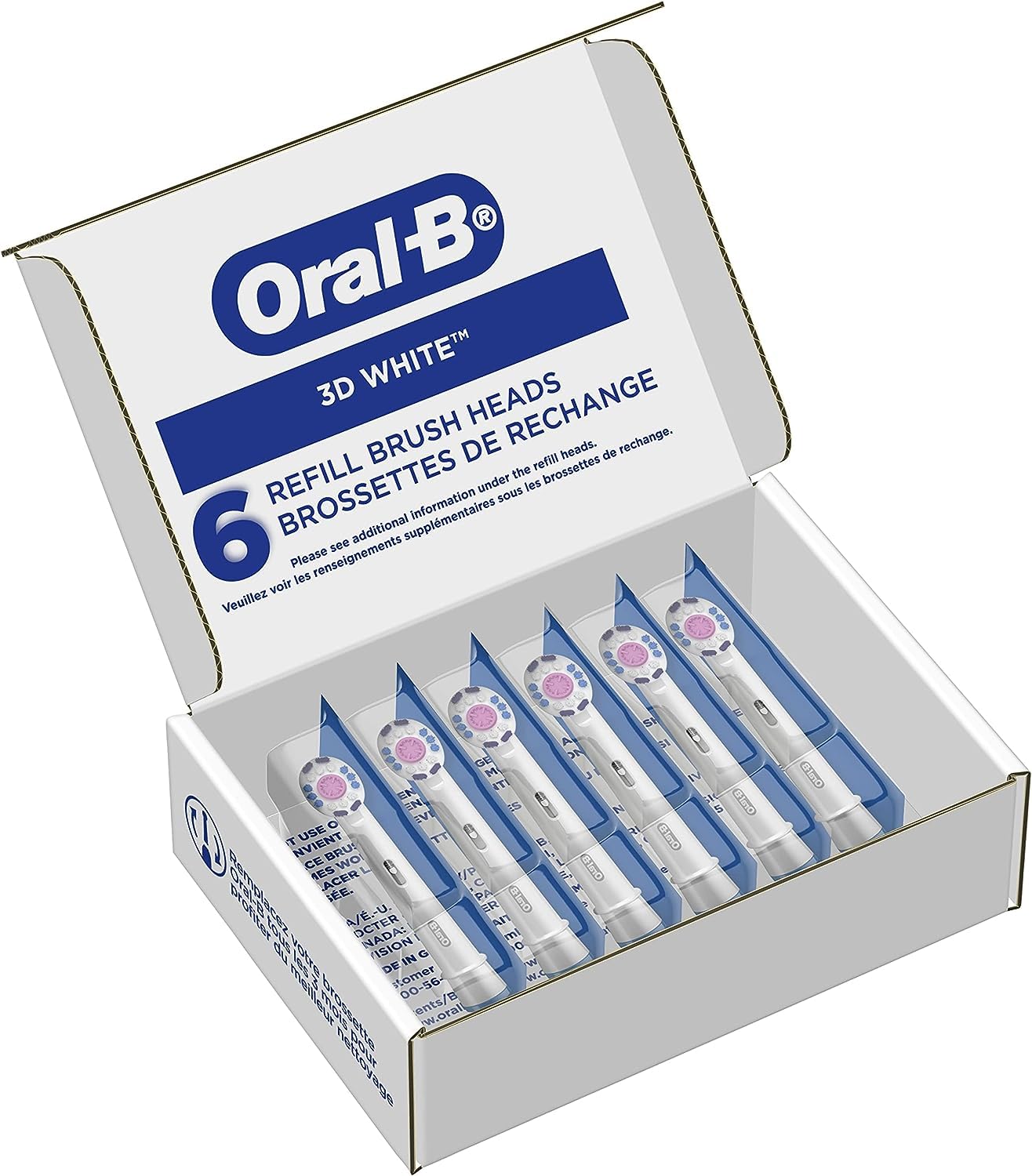 Foto 3 pulgar | Cabezales De Cepillo De Repuesto Oral-b 3d, Color Blanco, Paquete De 6 - Venta Internacional.