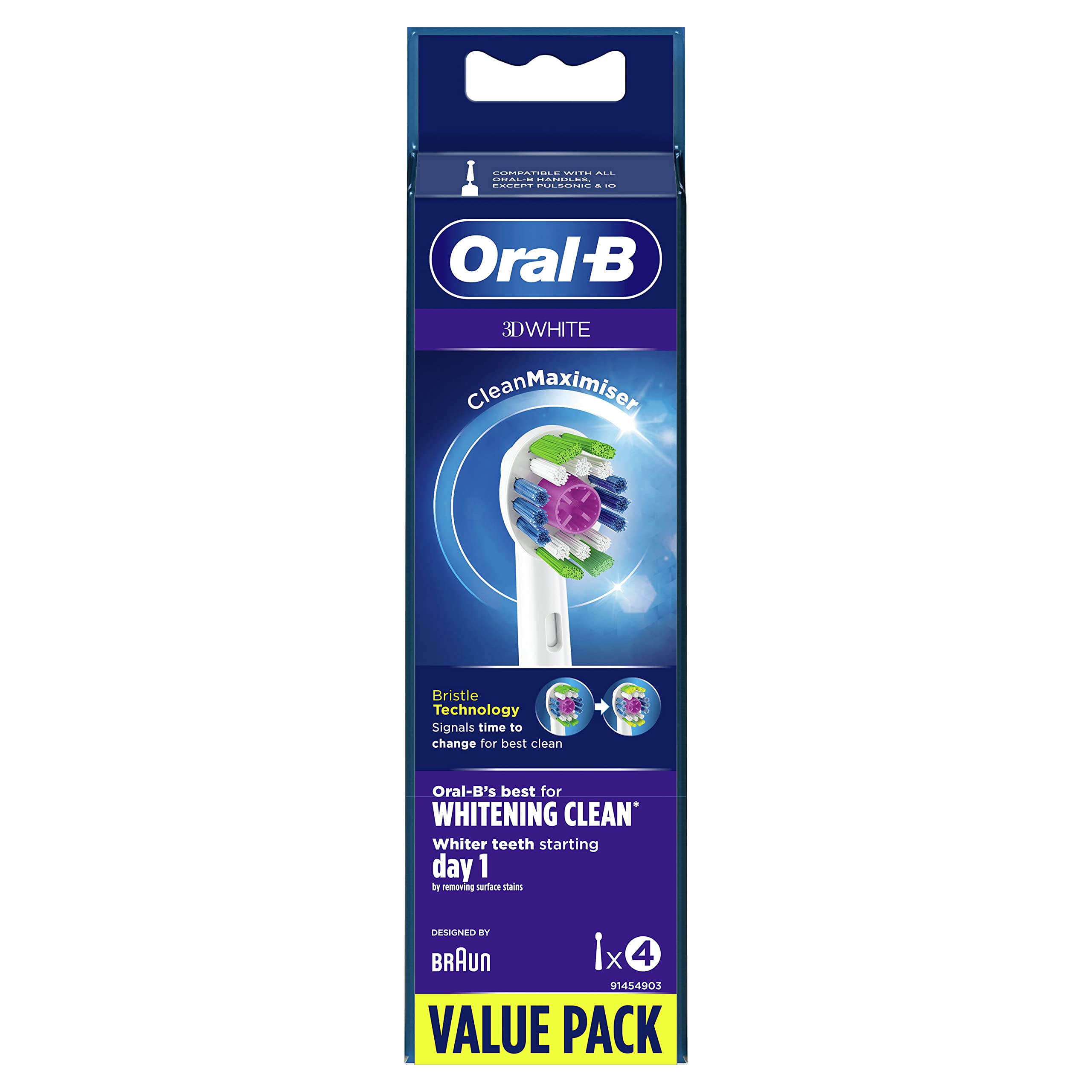 Foto 3 | Cabezal De Cepillo De Dientes Eléctrico Oral-b 3d White Cleanmaximiser 4-pa - Venta Internacional.