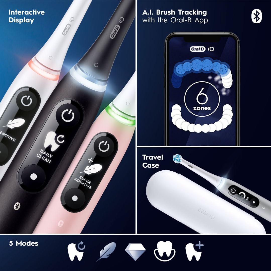 Foto 6 | Cepillo De Dientes Eléctrico Oral-b Io Series 6 Recargable Negro - Venta Internacional.