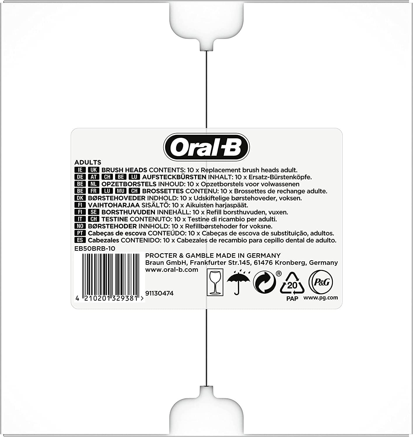 Foto 3 pulgar | Cabezales De Cepillo De Dientes Oral-b Crossaction Negros, Paquete De 10 - Venta Internacional.