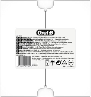 Foto 2 | Cabezales De Cepillo De Dientes Oral-b Crossaction Negros, Paquete De 10 - Venta Internacional.