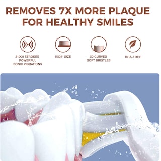 Foto 2 | Cepillo De Dientes Eléctrico Vekkia Sonic Recargable Para Niños Mayores De 5 Años - Venta Internacional.