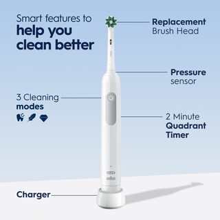 Foto 4 | Cepillo De Dientes Eléctrico Oral-b Pro 1000 Recargable Blanco - Venta Internacional.