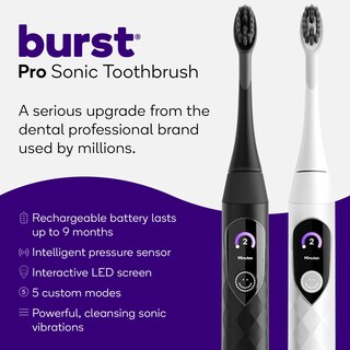 Foto 2 | Cepillo De Dientes Eléctrico Burst Pro Sonic Advanced White Adult - Venta Internacional.