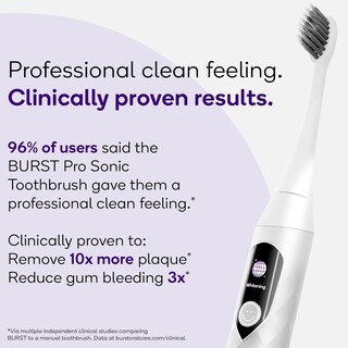 Foto 3 | Cepillo De Dientes Eléctrico Burst Pro Sonic Advanced White Adult - Venta Internacional.
