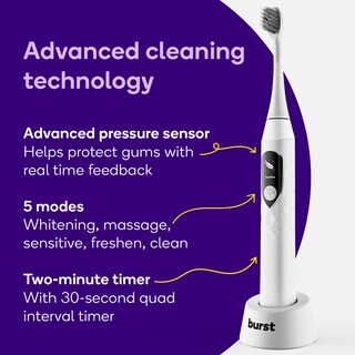 Foto 5 | Cepillo De Dientes Eléctrico Burst Pro Sonic Advanced White Adult - Venta Internacional.