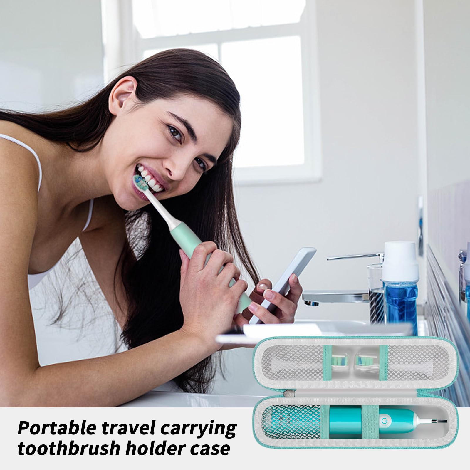Foto 7 pulgar | Funda Rígida De Viaje Para Cepillos De Dientes Para Oral-b Y Philips Sonicare - Venta Internacional.