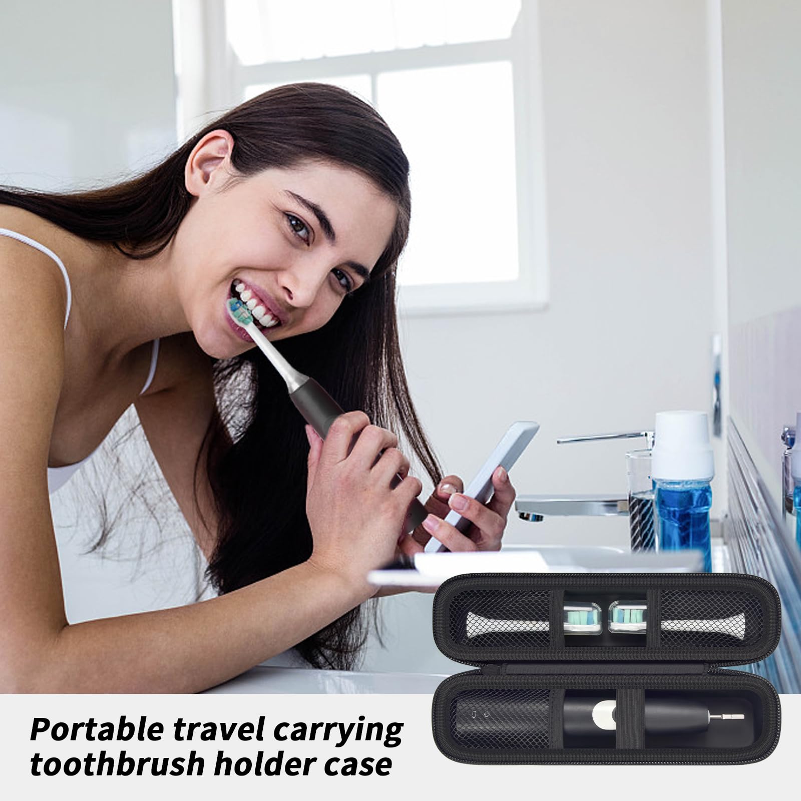 Foto 7 pulgar | Funda Rígida De Viaje Para Cepillos De Dientes Para Oral-b Y Philips Sonicare - Venta Internacional.