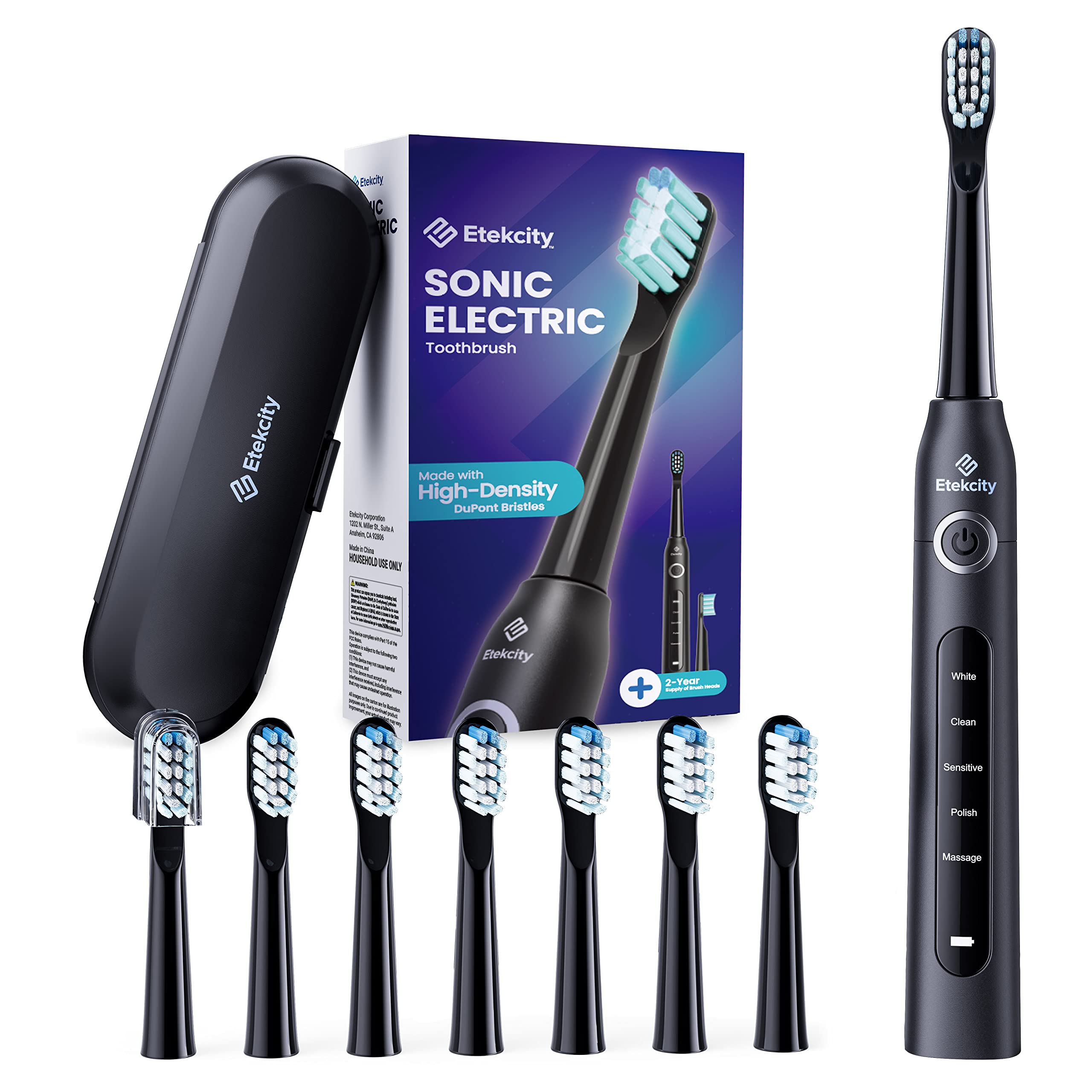 Foto 2 pulgar | Cepillo De Dientes Eléctrico Etekcity Para Adultos/niños, 8 Cabezales - Venta Internacional.