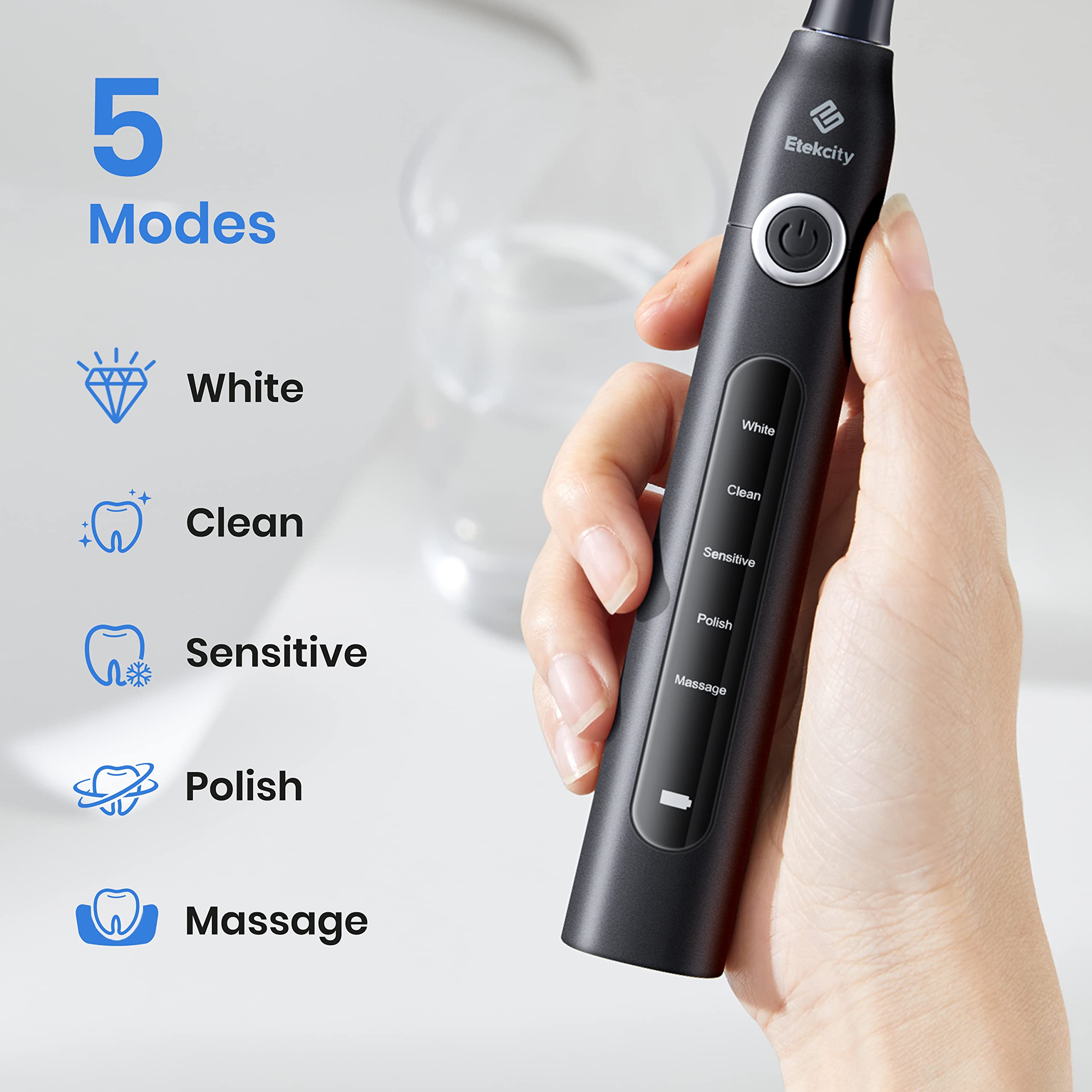 Foto 5 pulgar | Cepillo De Dientes Eléctrico Etekcity Para Adultos/niños, 8 Cabezales - Venta Internacional.