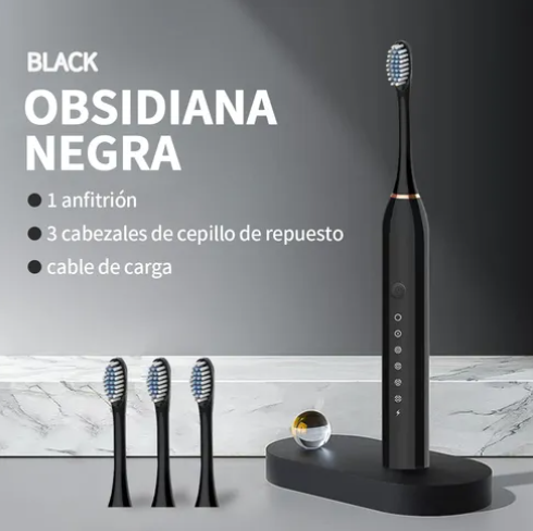 Foto 5 pulgar | Cepillo Xtellar De Dientes Eléctrico Negro +3 Cabezales Gratis