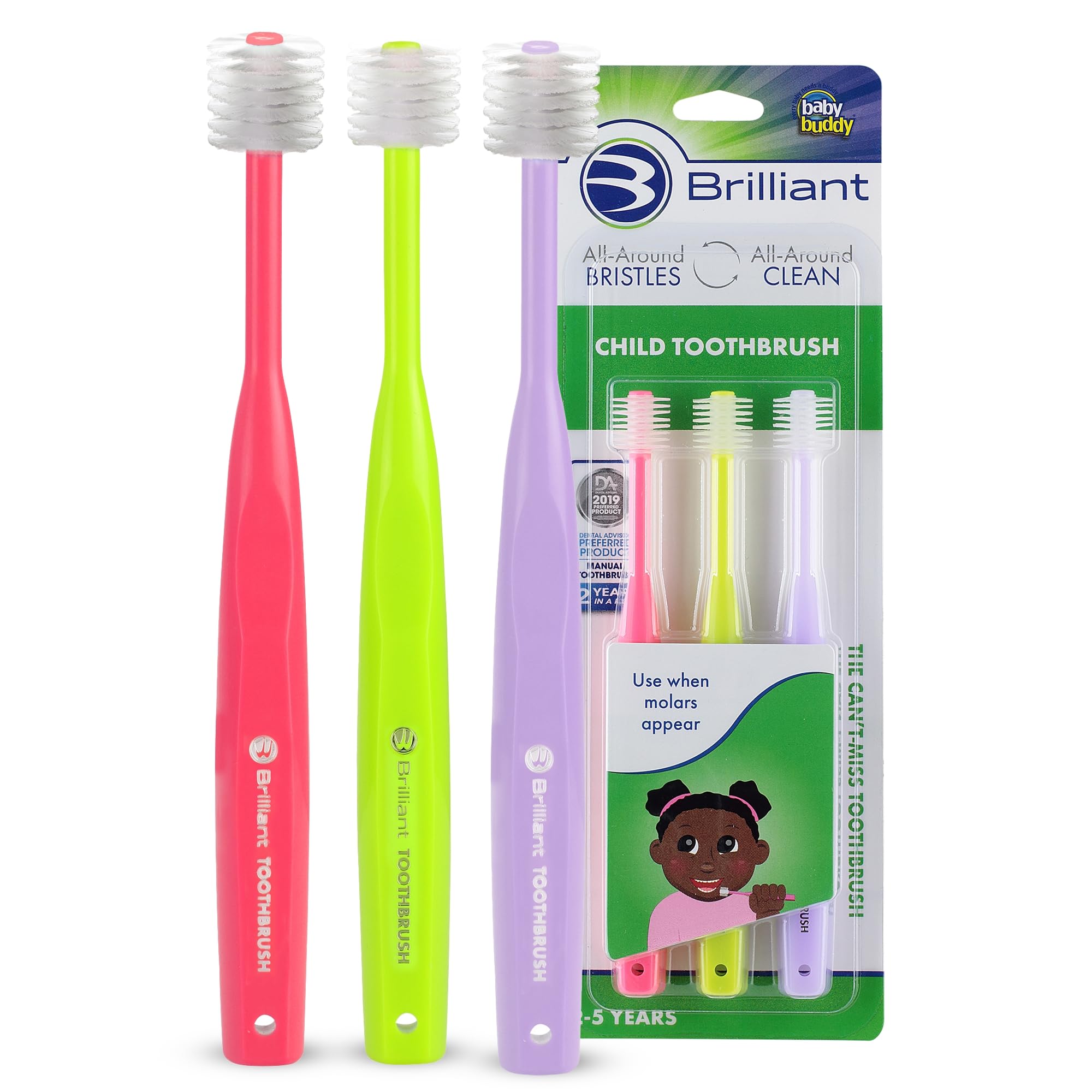 Foto 1 | Cepillo De Dientes Brilliant Oral Care Child Soft Bristles 2-5 Años - Venta Internacional.