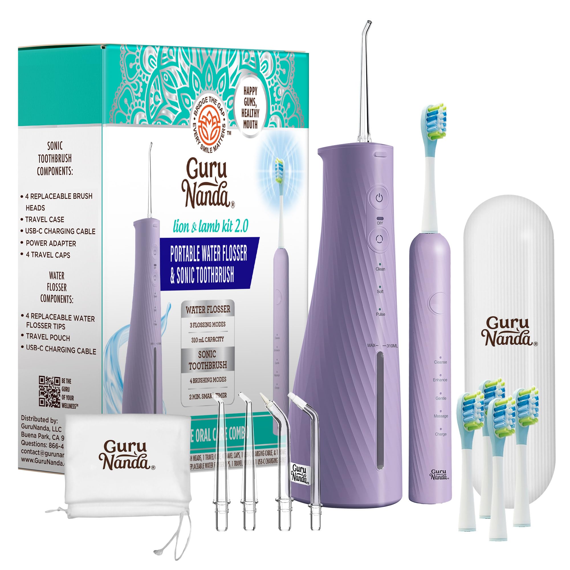 Cepillo De Dientes Eléctrico Con Hilo Dental Gurunanda Lion & Lamb - Venta Internacional.