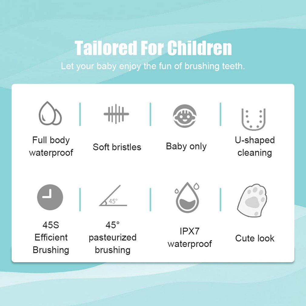 Foto 4 pulgar | Cabezal de Cepillo de Dientes Eléctrico Forma de U de Silicona Rosa para Niños - Venta Internacional