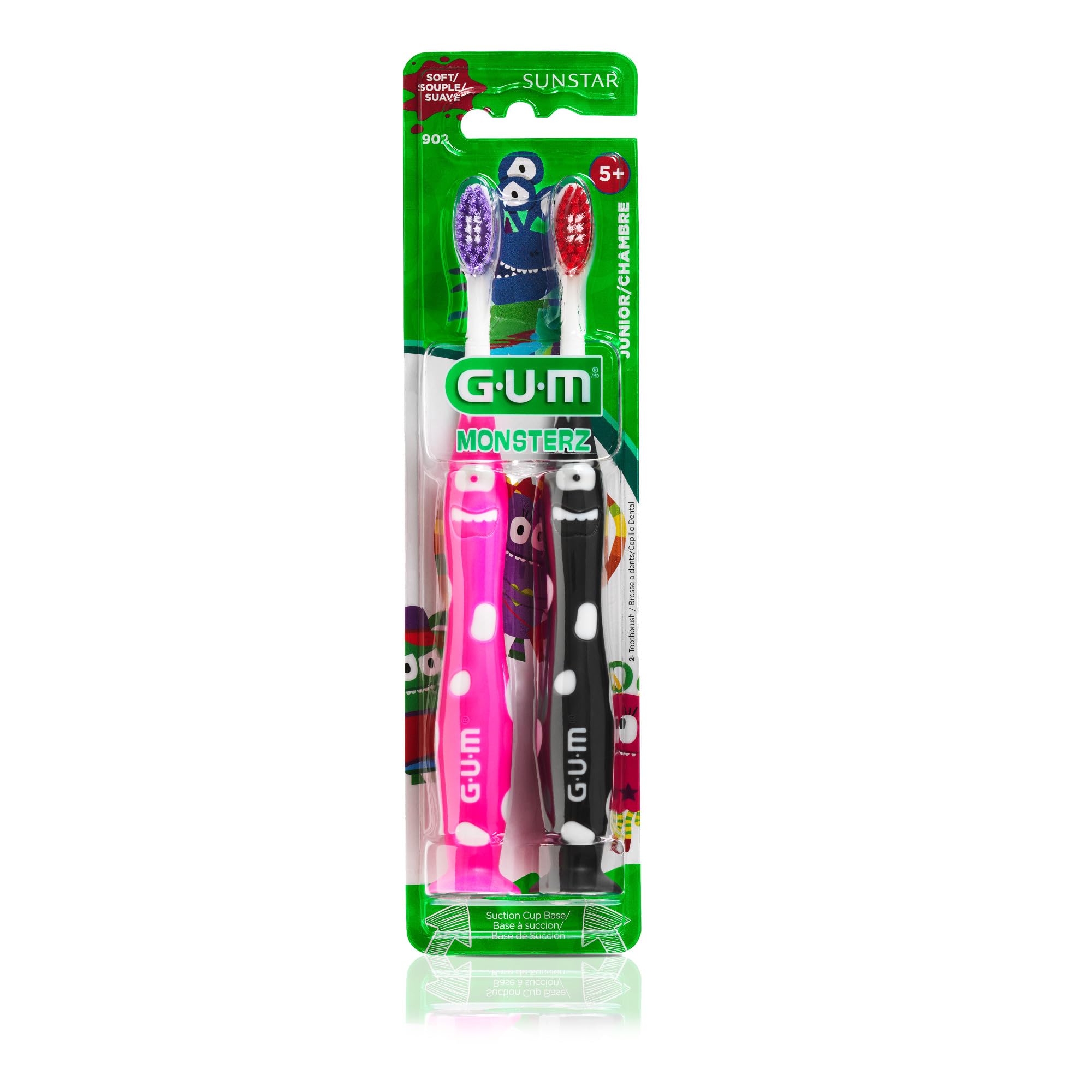 Foto 4 pulgar | Cepillo De Dientes Gum Monsterz Jr Para Niños De Cerdas Suaves De 5 Años O Más De 12 Unidades - Venta Internacional.