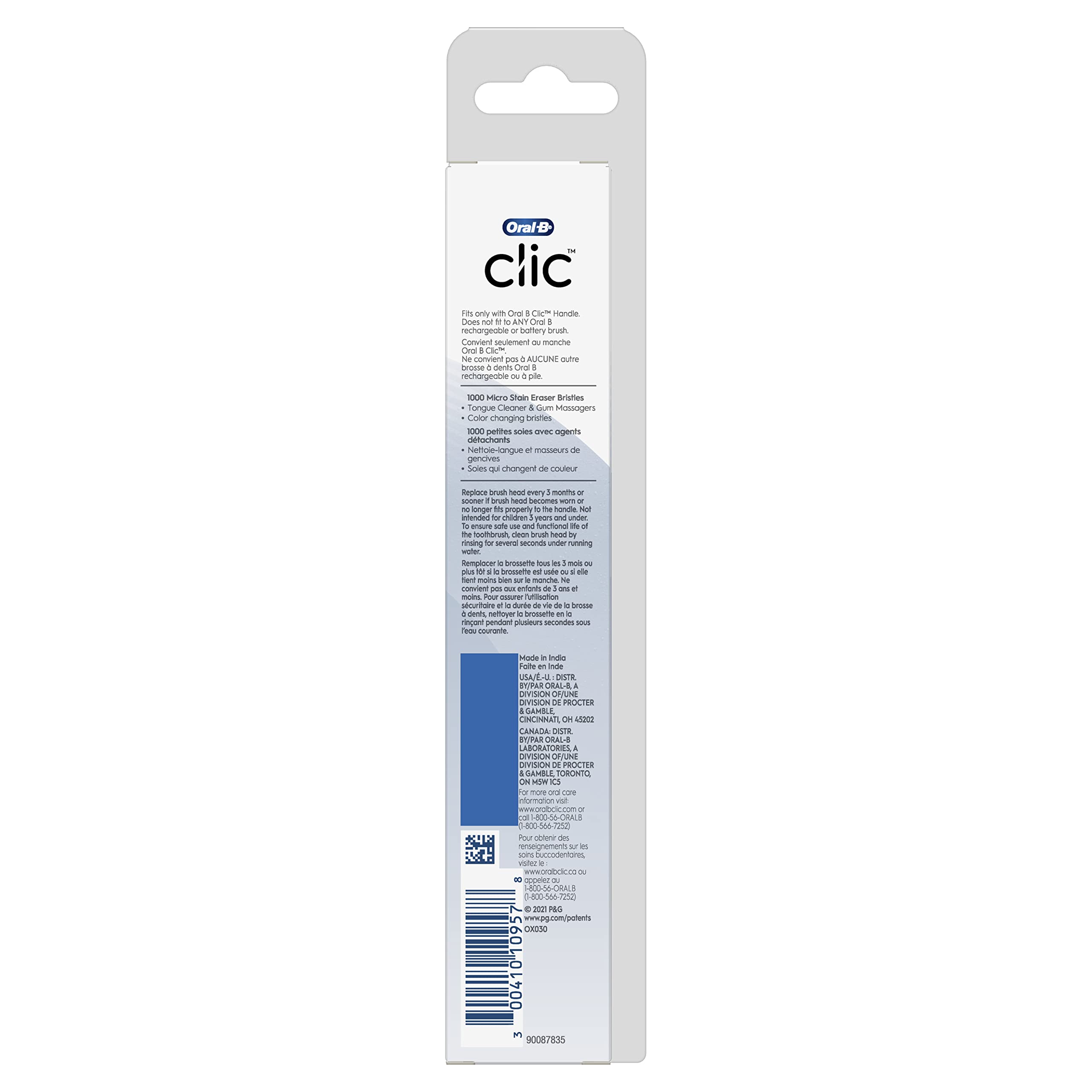 Foto 4 pulgar | Cabezales De Repuesto Para Cepillos De Dientes Oral-b Clic Whitening 2 - Venta Internacional.