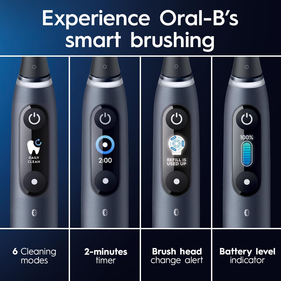 Foto 6 pulgar | Cepillo De Dientes Eléctrico Oral-b Io Series 8 Con 2 Cabezales De Cepillo Negro - Venta Internacional.