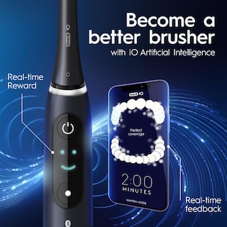 Foto 7 | Cepillo De Dientes Eléctrico Oral-b Io Series 8 Con 2 Cabezales De Cepillo Negro - Venta Internacional.
