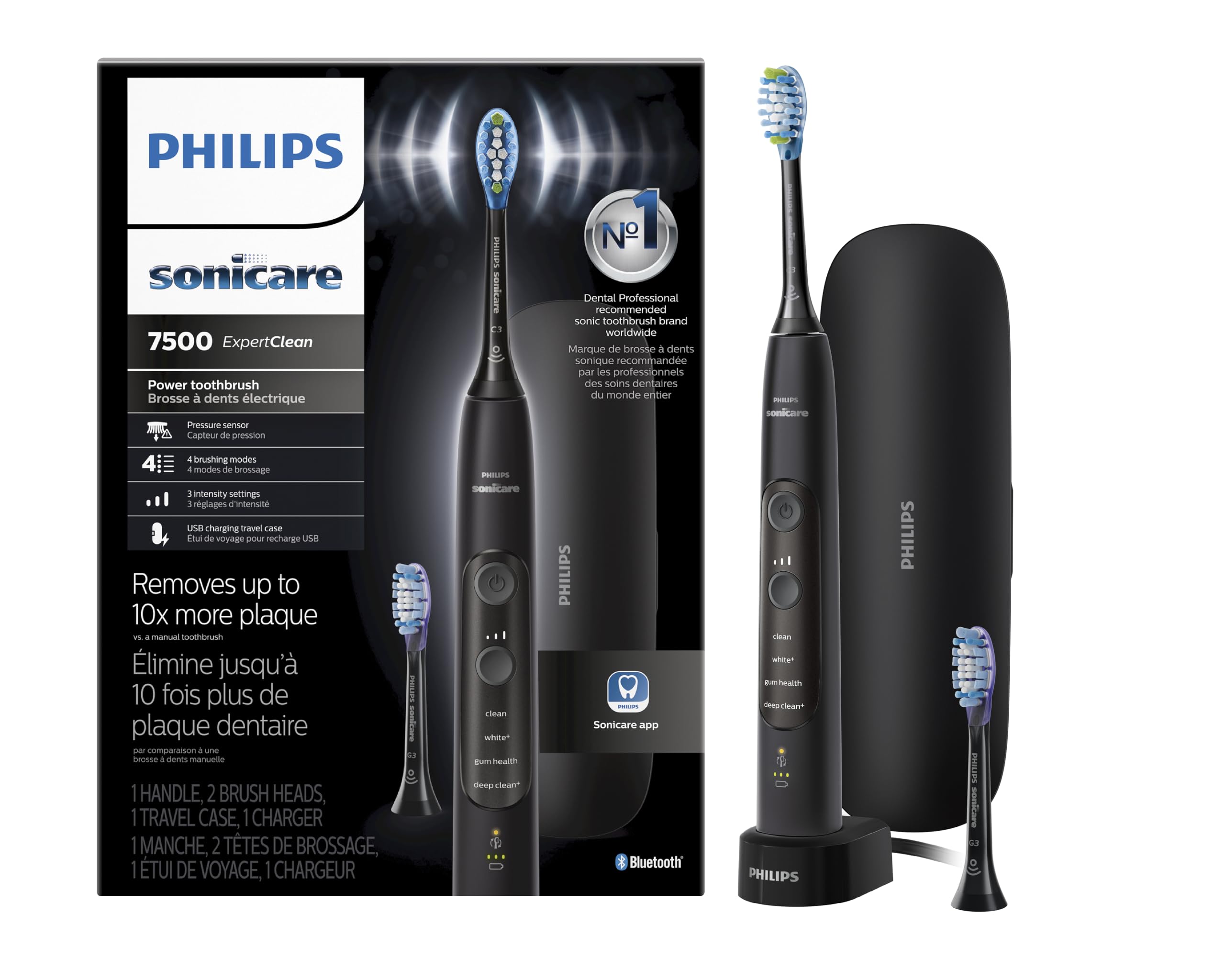 Foto 1 | Cepillo De Dientes Eléctrico Philips Sonicare Expertclean 7500 Negro - Venta Internacional.