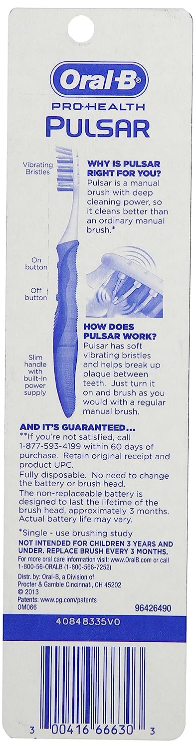 Foto 2 | Cepillo De Dientes Oral-b Pro-health Pulsar Battery Soft  1 Unidad - Venta Internacional.