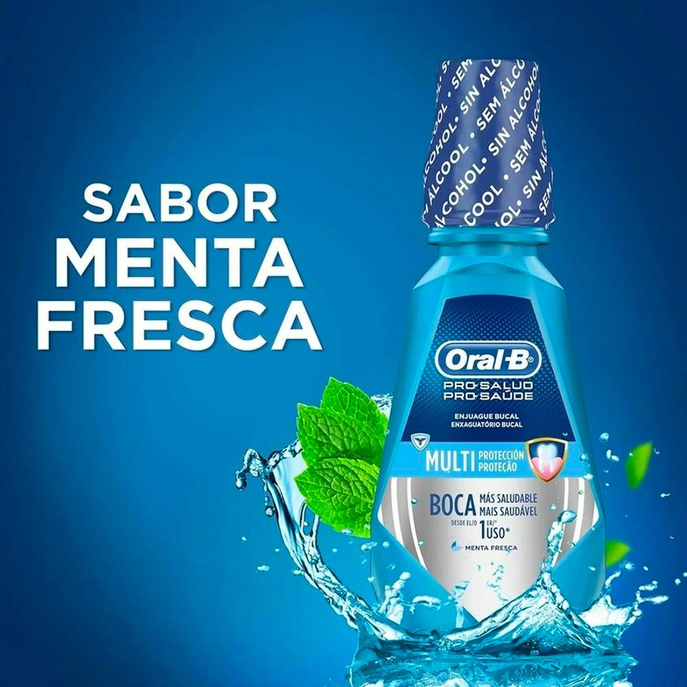 Foto 4 pulgar | Enjuague Bucal Oral-B Pro-Salud Sabor Menta Fresca 500 ml