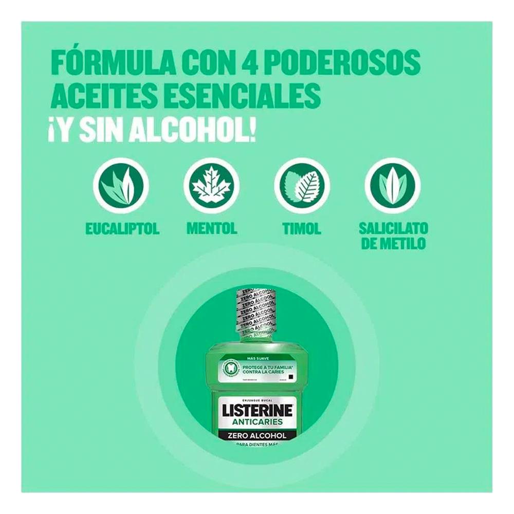 Foto 2 | Enjuague Bucal Listerine Anticaries Zero 250 Ml