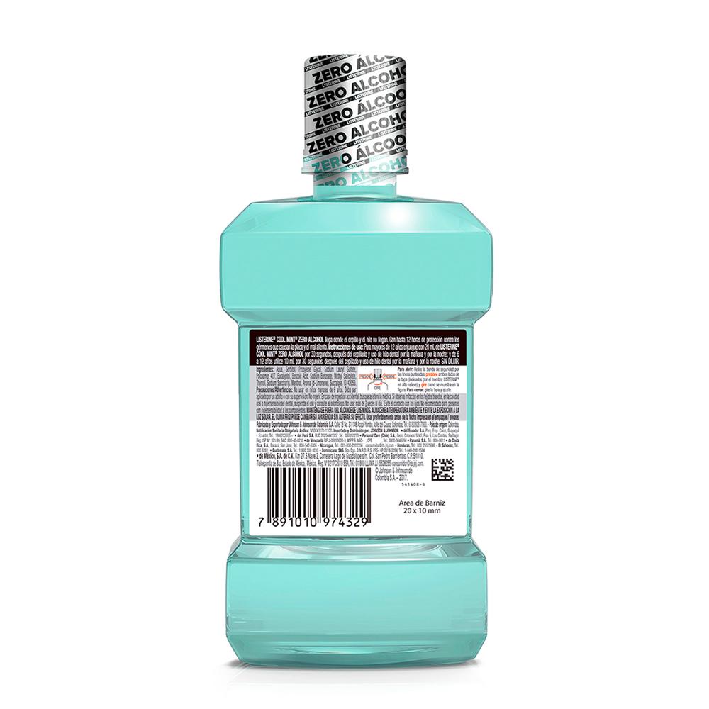 Foto 3 pulgar | Enjuague Bucal Listerine Cool Mint Zero Alcohol 250 ml