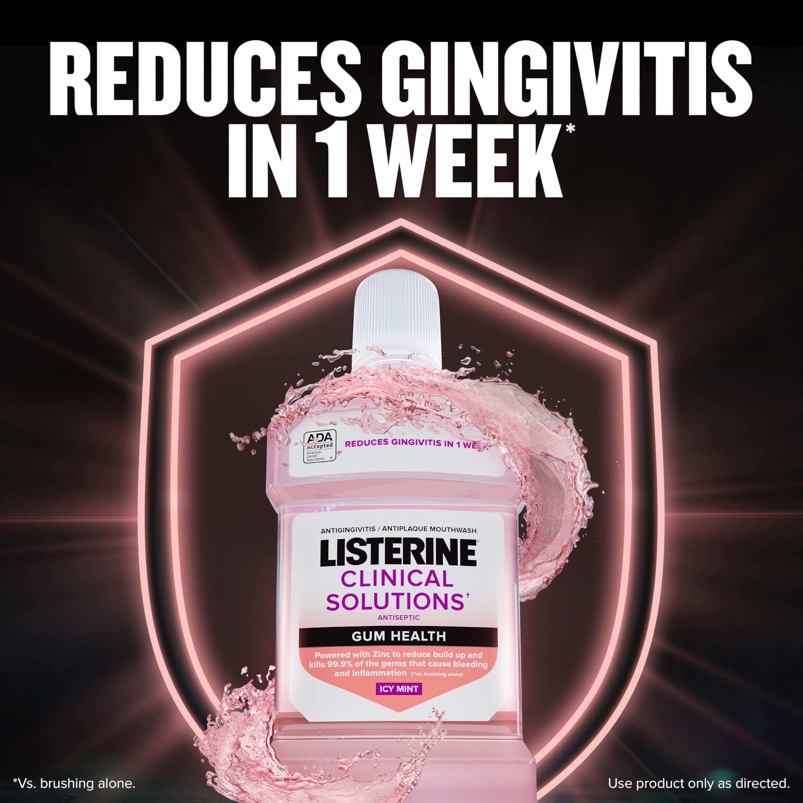 Foto 3 | Enjuague Bucal Listerine Clinical Solutions Gum Health, 1 Litro, Menta Helada - Venta Internacional.