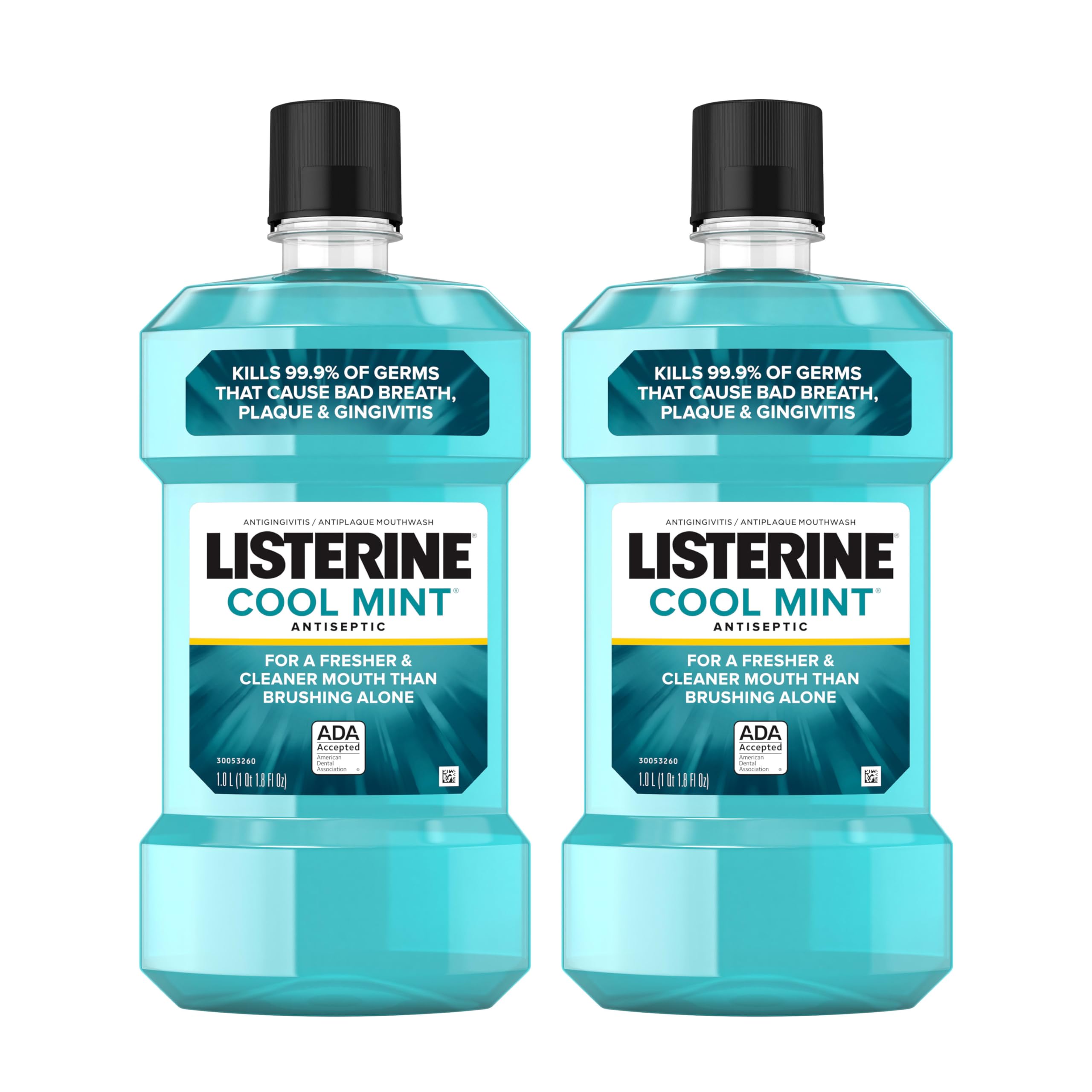 Enjuague Bucal Listerine Cool Mint, 1 Litro (paquete De 2), Antiséptico - Venta Internacional.