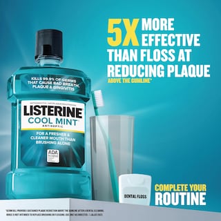 Foto 3 | Enjuague Bucal Listerine Cool Mint, 1 Litro (paquete De 2), Antiséptico - Venta Internacional.