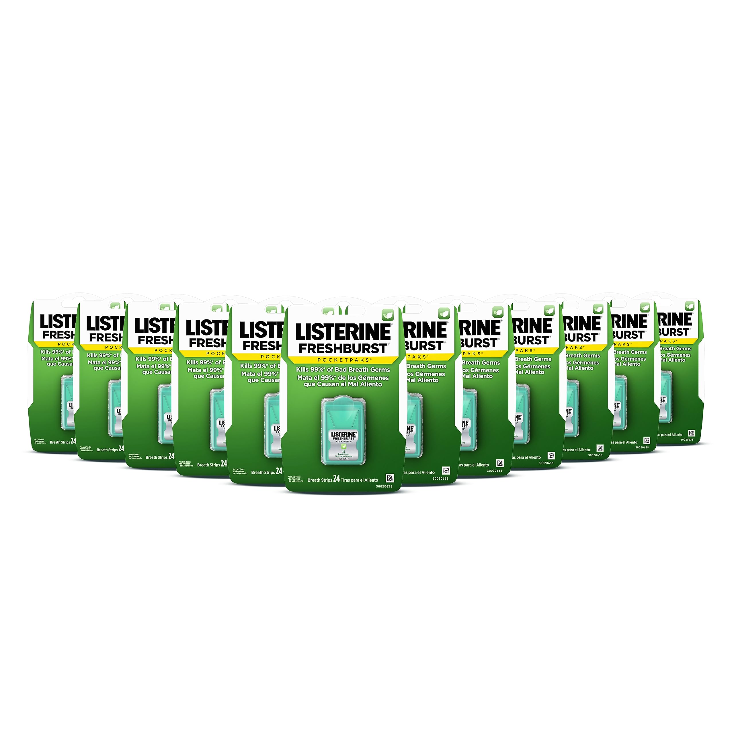 Foto 2 pulgar | Breath Strips Listerine Freshburst Pocketpaks, 24 Tiras (paquete De 12) - Venta Internacional.