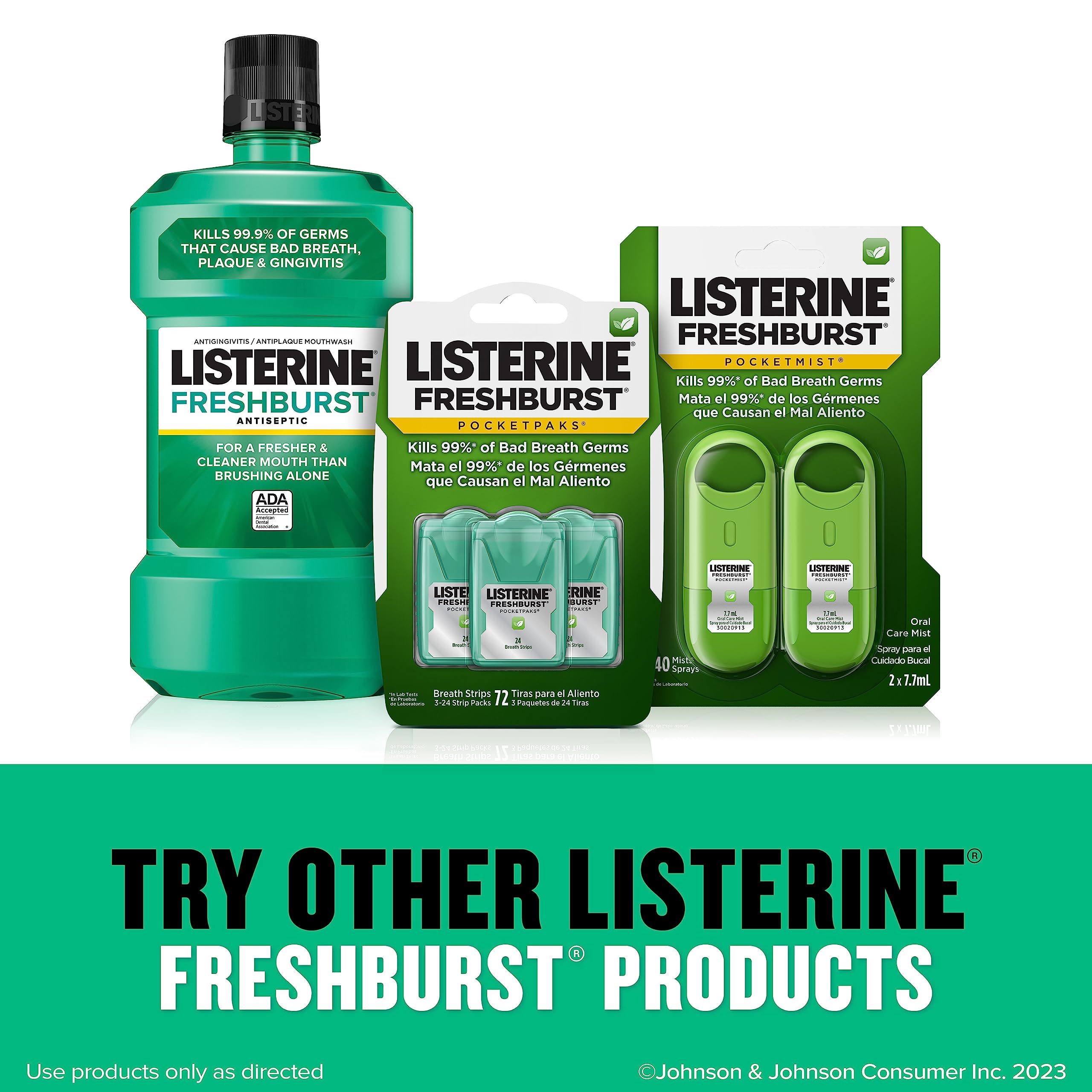 Foto 8 pulgar | Breath Strips Listerine Freshburst Pocketpaks, 24 Tiras (paquete De 12) - Venta Internacional.