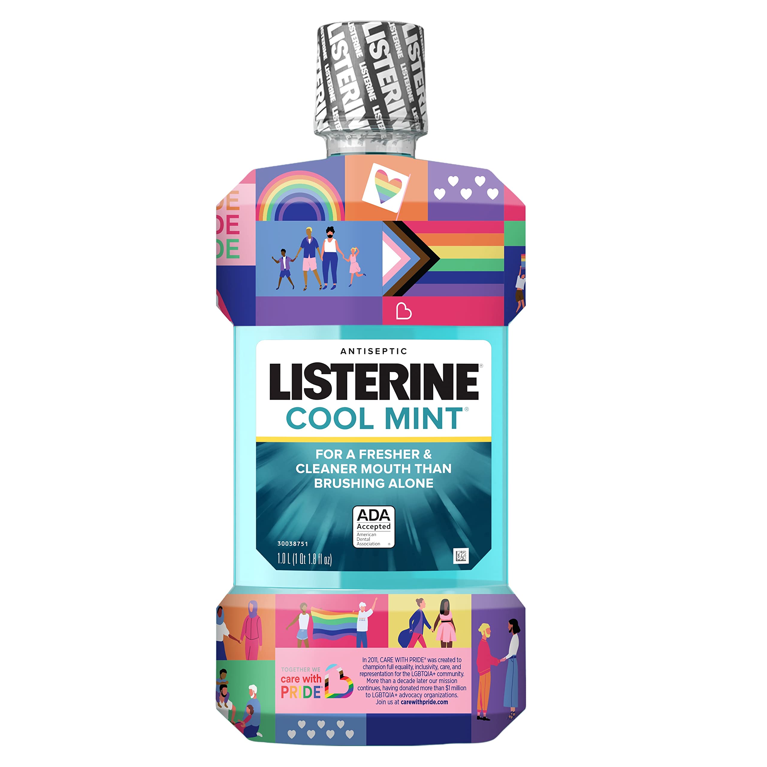 Enjuague Bucal Listerine Cool Mint Antiséptico, 1 Litro, Mata El 99% De Los Gérmenes - Venta Internacional.