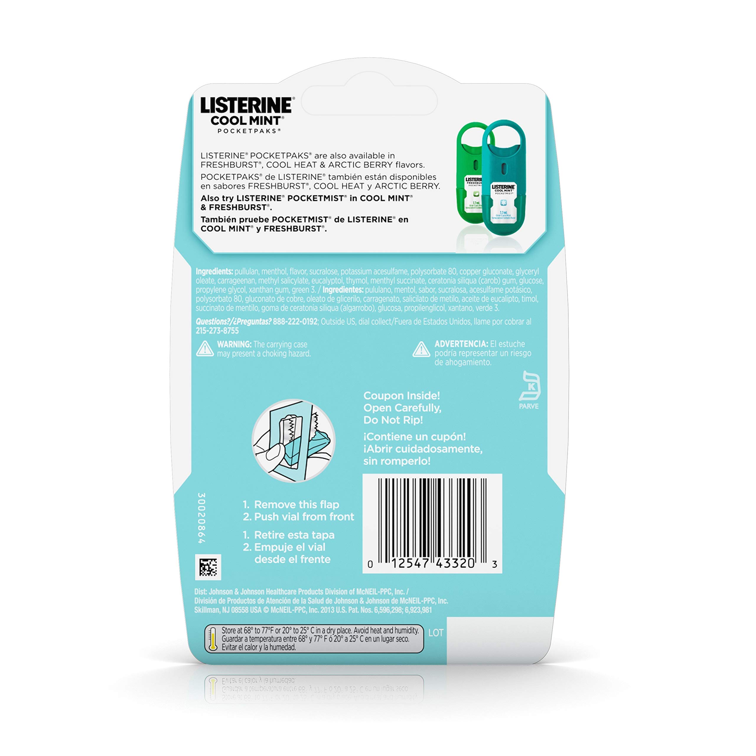 Foto 5 pulgar | Breath Strips Listerine Cool Mint Pocketpaks 72 Unidades (paquete De 6) - Venta Internacional.