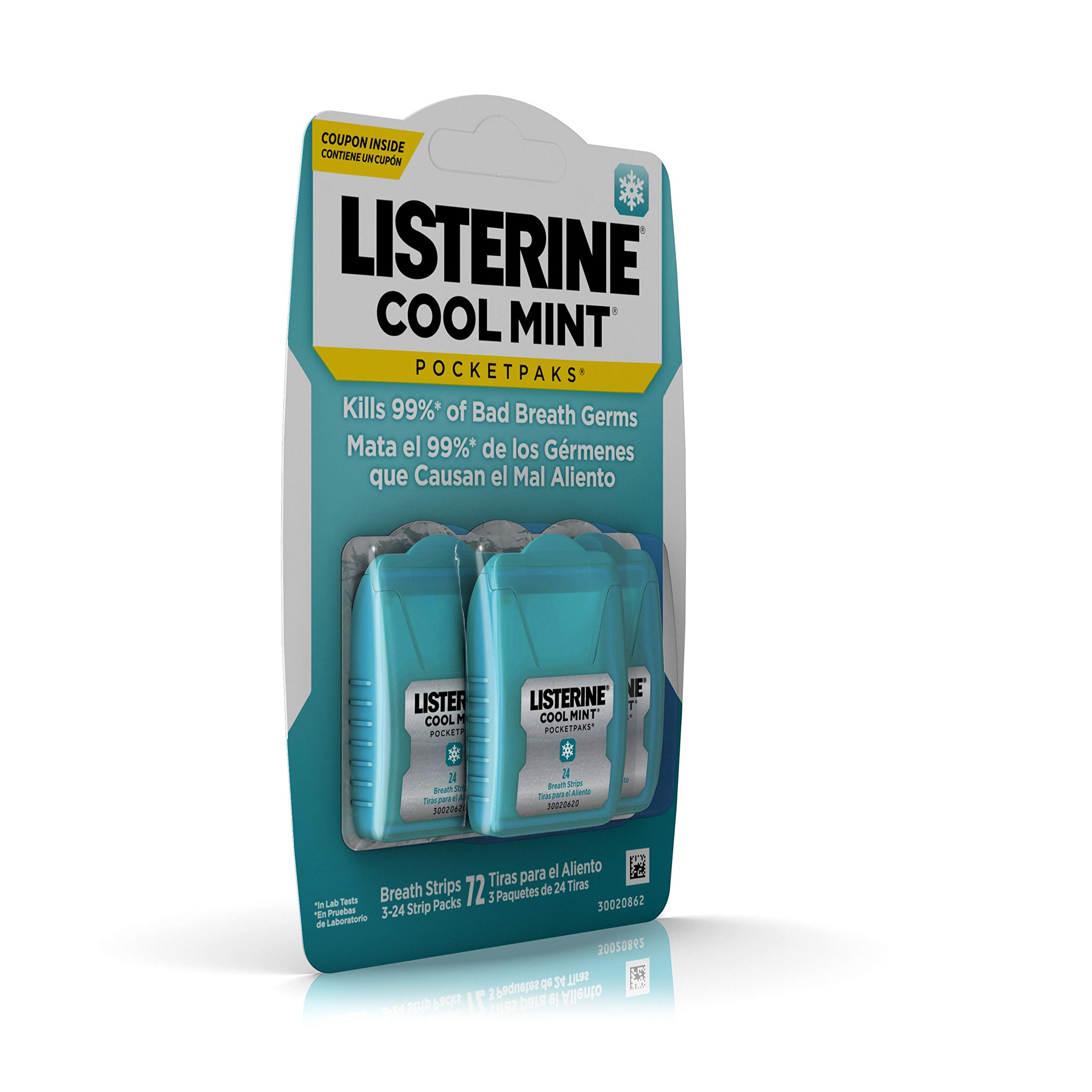 Foto 7 pulgar | Breath Strips Listerine Cool Mint Pocketpaks 72 Unidades (paquete De 6) - Venta Internacional.