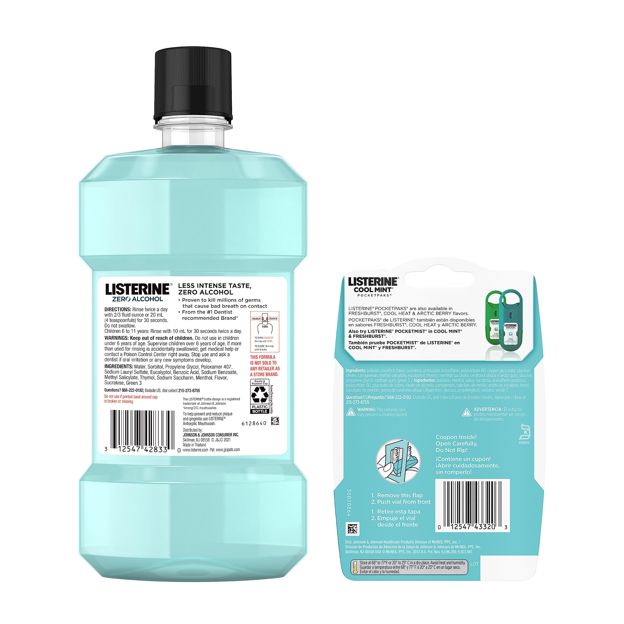 Foto 6 | Enjuagues Bucales Y Tiras Para El Aliento Listerine Cool Mint, 1 L X 3 Paquetes De 24 - Venta Internacional.