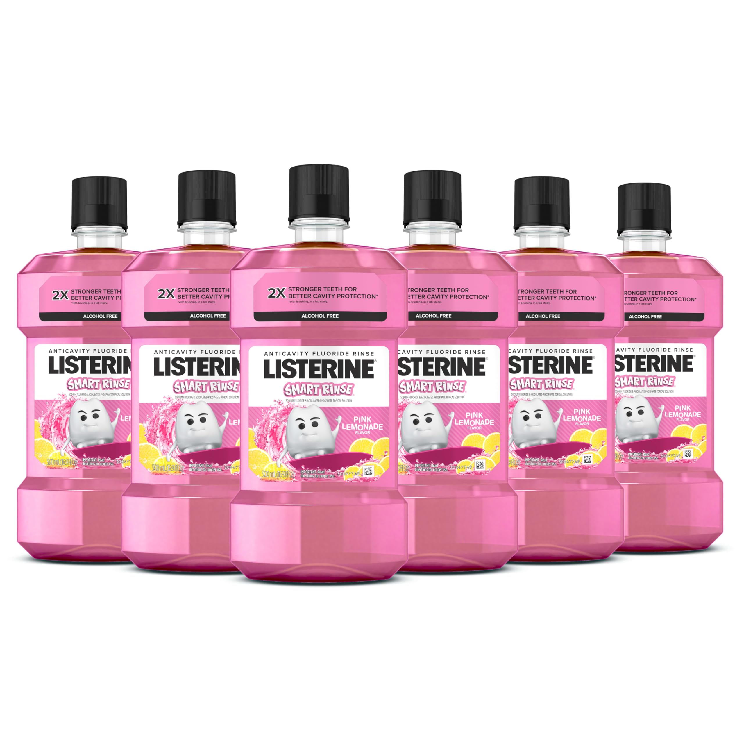 Enjuague Bucal Listerine Smart Rinse Anticaries, 500 Ml (paquete De 6) - Venta Internacional.