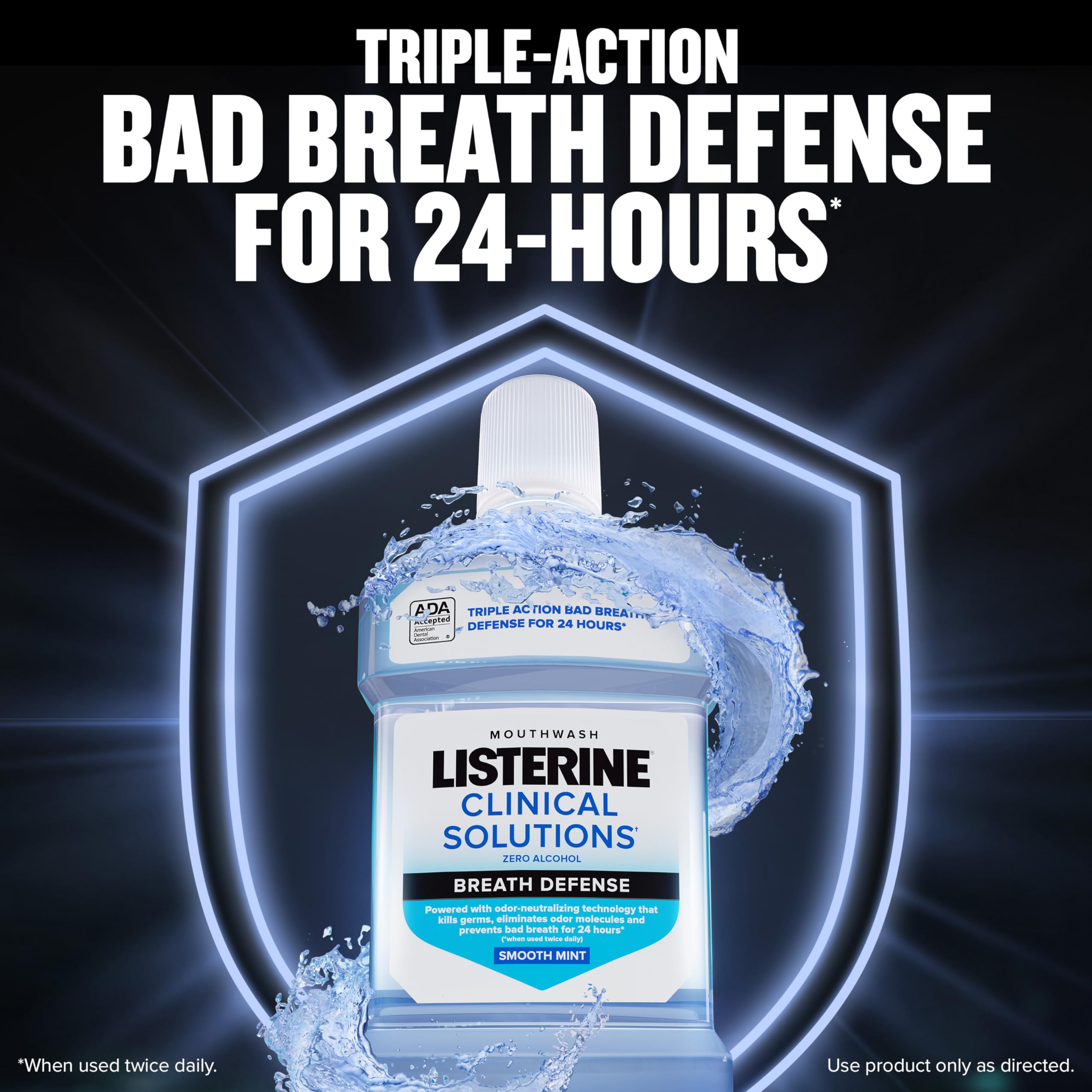 Foto 4 pulgar | Enjuague Bucal Listerine Clinical Solutions Breath Defense, 500 Ml - Venta Internacional.