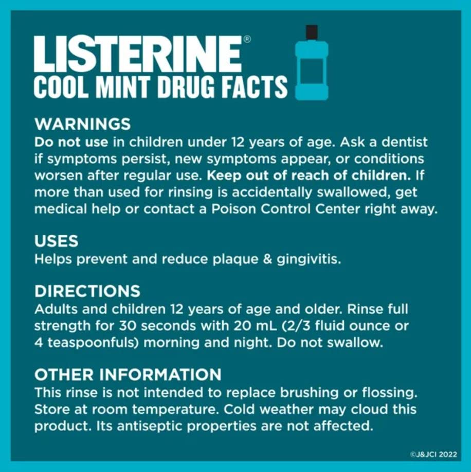 Foto 6 | Enjuague Bucal Listerine Cool Mint Antiséptico 1,5 L - Venta Internacional.