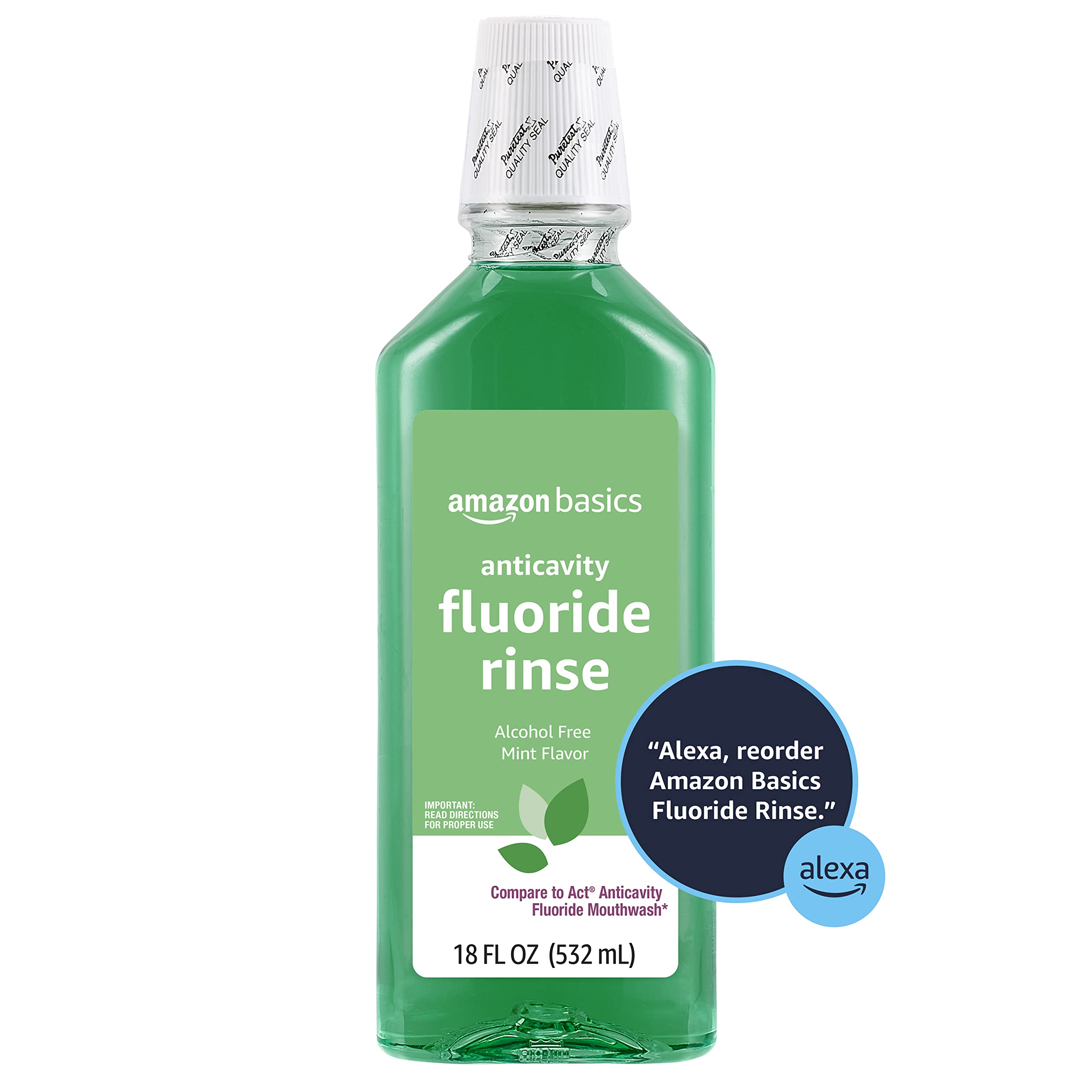 Foto 2 | Enjuague con Flúor Amazon Basics Anticaries Mint 540 Ml Paquete de 2 - Venta Internacional