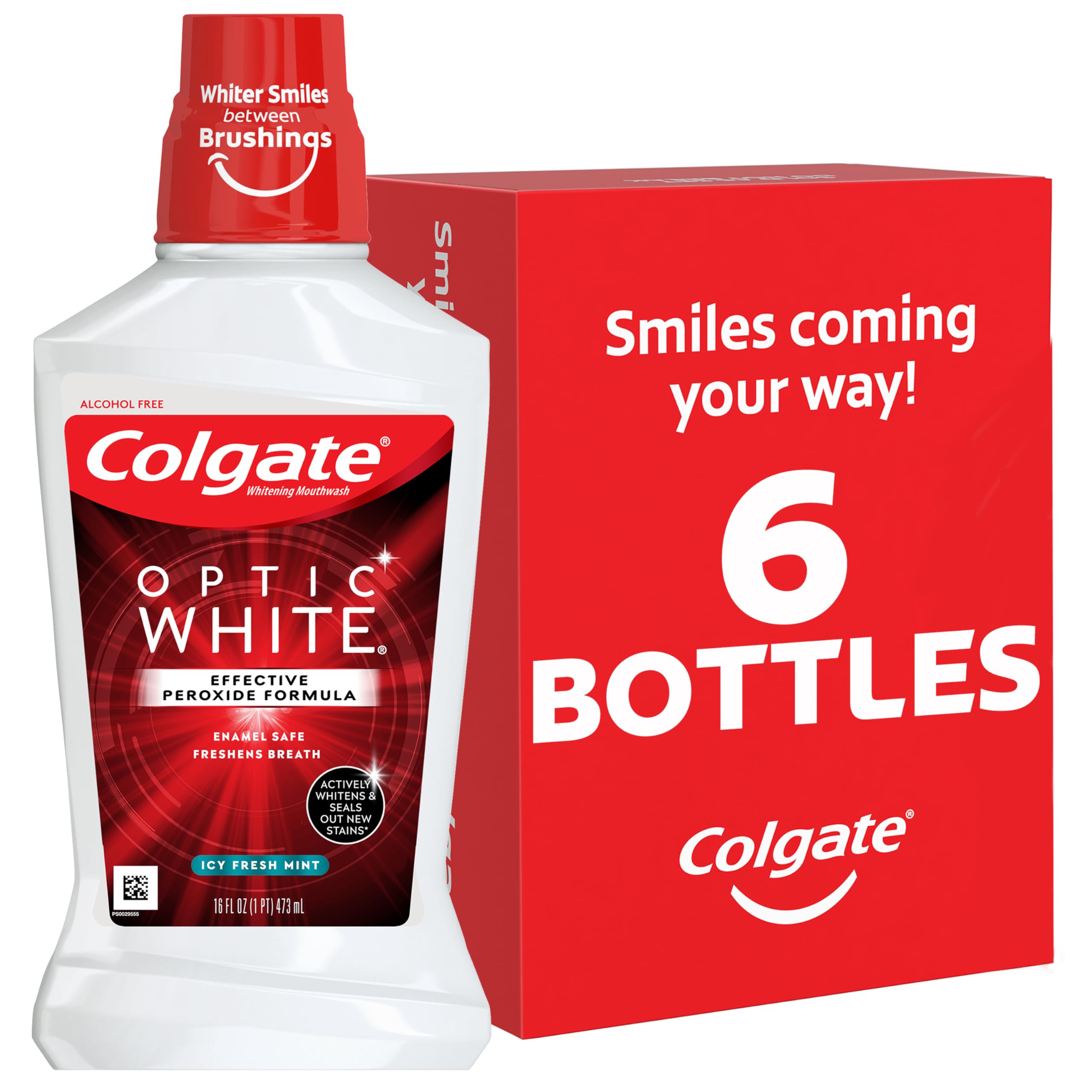 Foto 2 pulgar | Enjuague Bucal Colgate Optic White Whitening 473 Ml Con Peróxido De Hidrógeno - Venta Internacional.