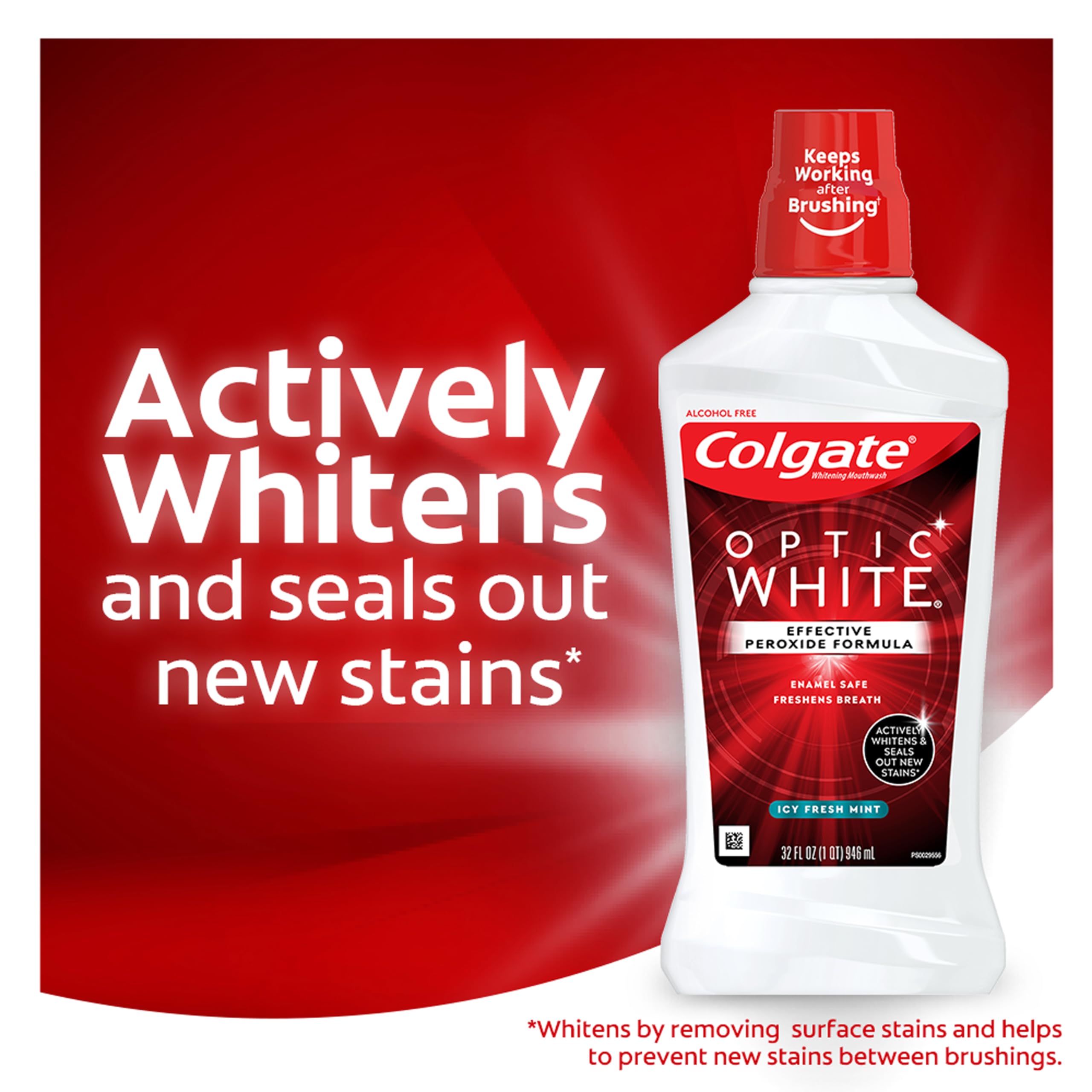 Foto 3 pulgar | Enjuague Bucal Colgate Optic White Whitening 473 Ml Con Peróxido De Hidrógeno - Venta Internacional.