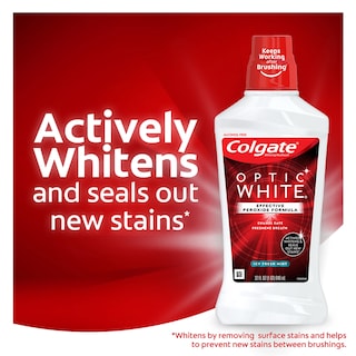 Foto 2 | Enjuague Bucal Colgate Optic White Whitening 473 Ml Con Peróxido De Hidrógeno - Venta Internacional.