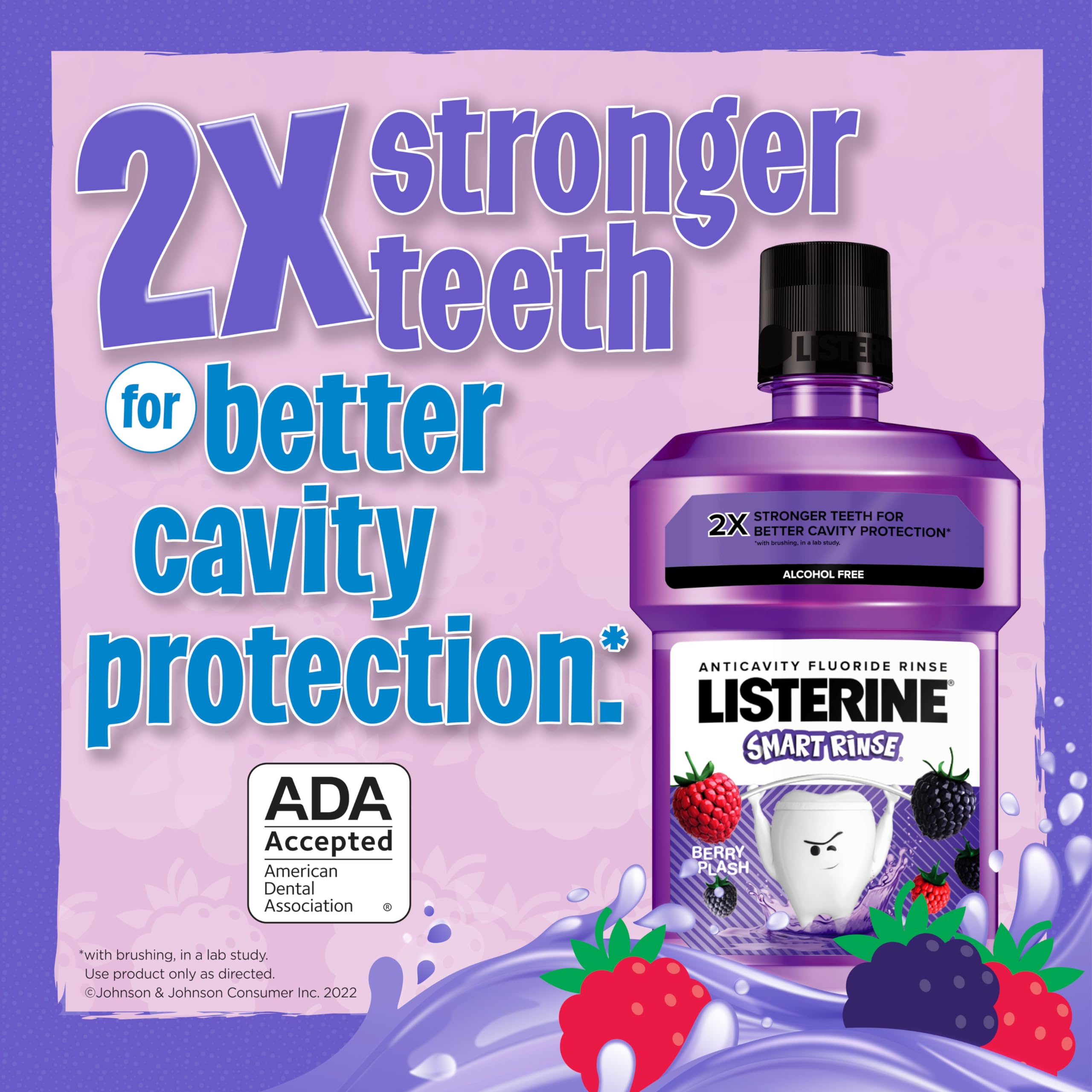 Foto 2 | Enjuague Bucal Listerine Smart Rinse Kids Sin Alcohol, 500 Ml - Venta Internacional.