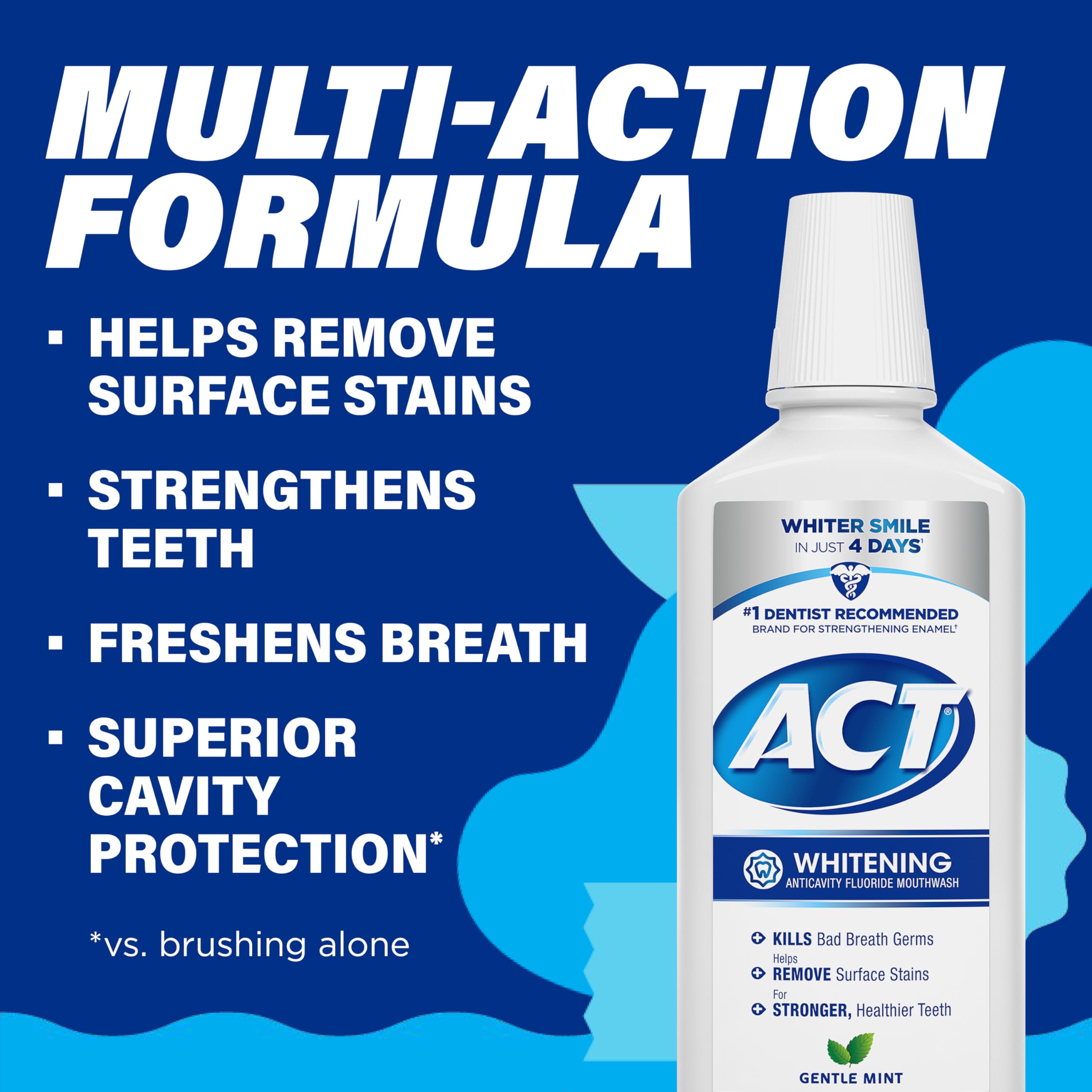 Foto 5 pulgar | Enjuague Bucal Act Whitening + Anticaries, 500 Ml, Sin Alcohol - Venta Internacional.