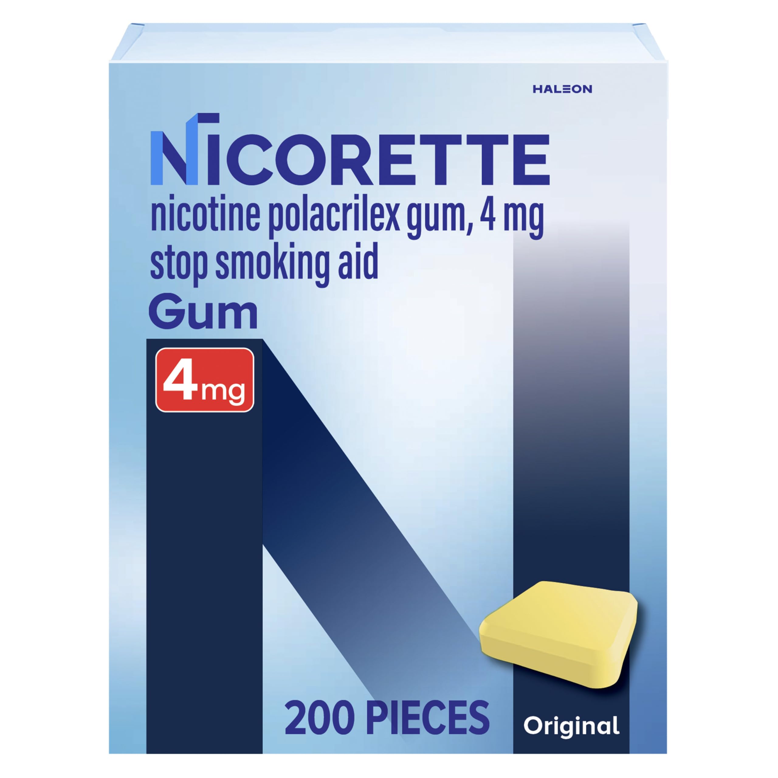 Foto 2 pulgar | Goma De Mascar Nicorette Con Nicotina Para Dejar De Fumar, 4 Mg, Original, 200 Unidades - Venta Internacional.