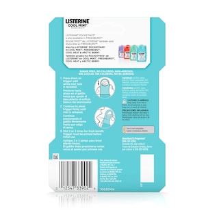 Foto 2 | Bruma Para El Cuidado Bucal Listerine Pocketmist Cool Mint De 7,7 Ml (paquete De 2) - Venta Internacional.