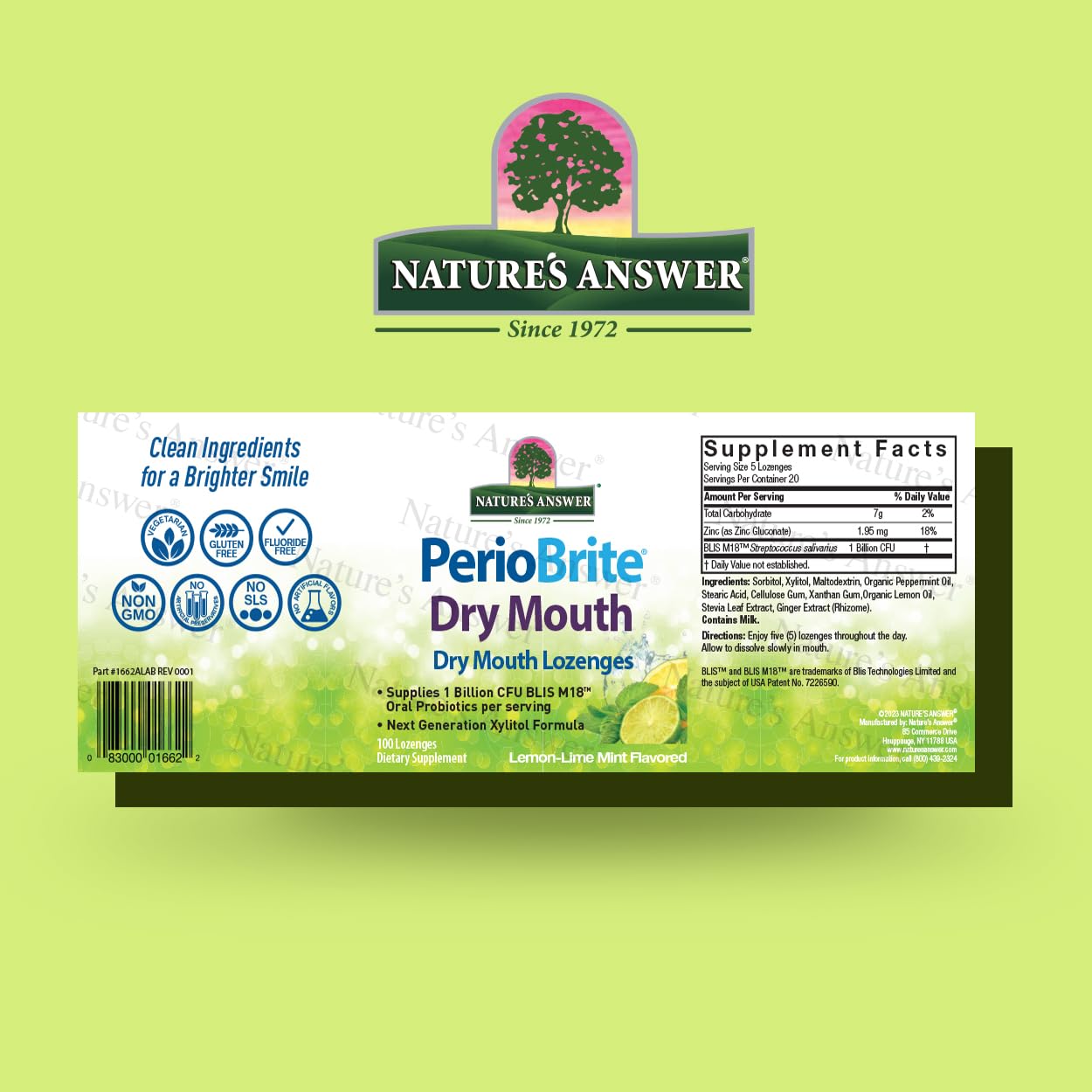 Foto 3 pulgar | Pastillas Para Chupar Nature's Answer Periobrite Para La Boca Seca, 100% Sin Alcohol - Venta Internacional.