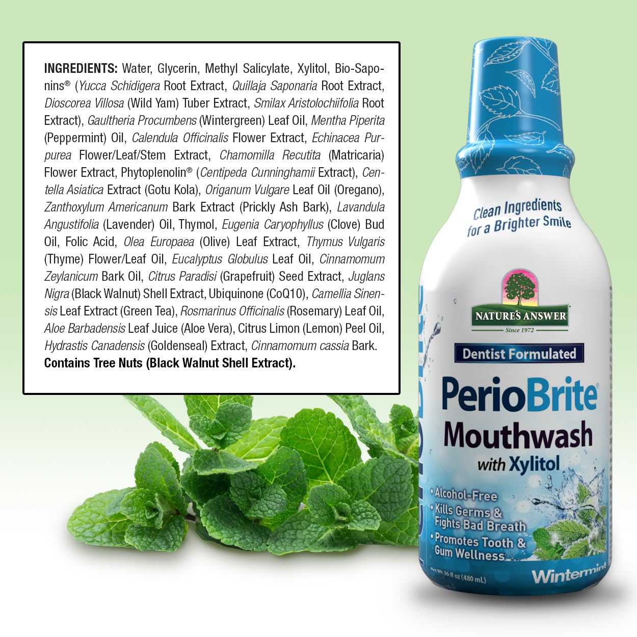Foto 3 | Enjuague Bucal Nature's Answer Periobrite Wintermint 480 Ml (paquete De 2) - Venta Internacional.